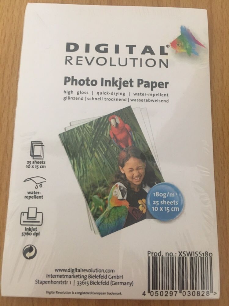 Фотопапір фотобумага Photo Inkjet Paper, 10x15 180g DIgital Revolution