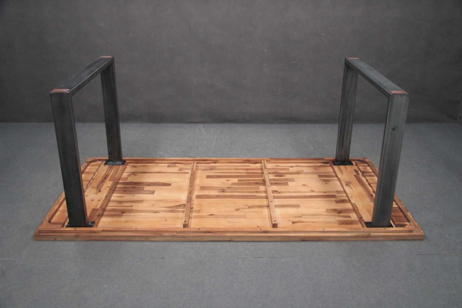 Stół 90x160 Drewniany Szczotkowany Akacja Metalowe nogi  BGM24.pl -10%