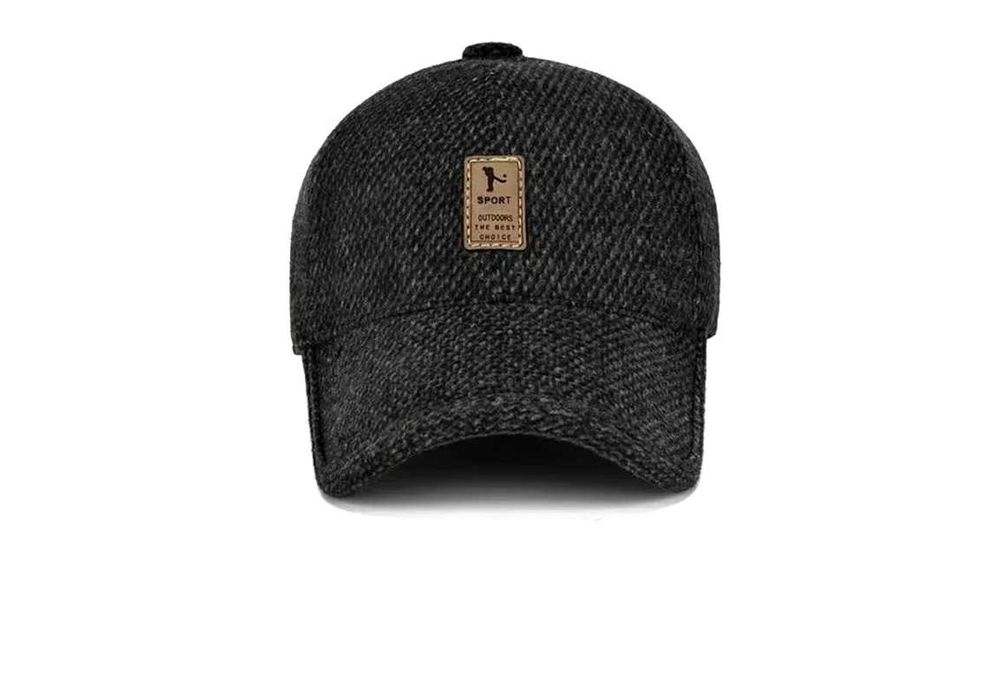 czapka męska zimowa z daszkiem baseball /nowa