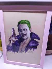 Szkic portret art Joker Leto plus ramka