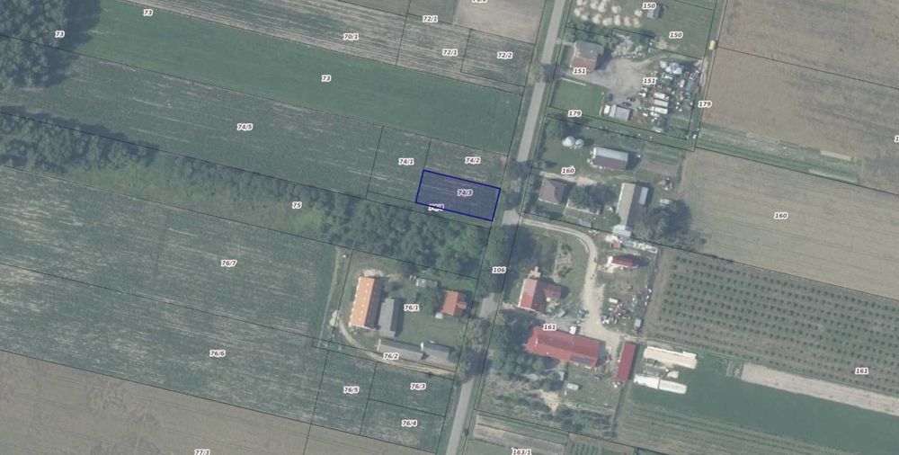 Działka budowlana 891 m²  (74/3) – Polesie k. Puław
