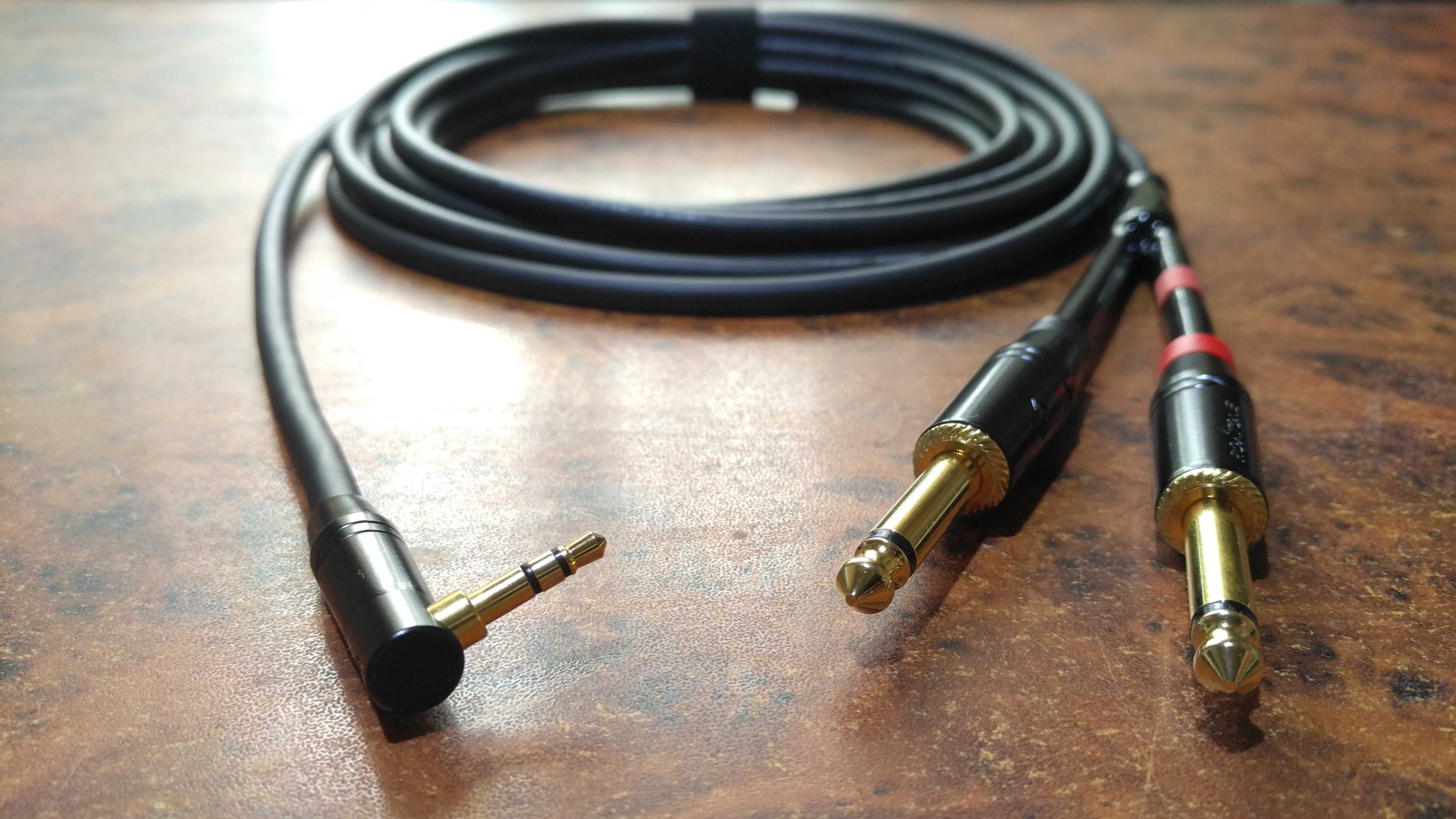 Hi-Fi кабель mini-jack 3.5 mm/2 mono-jack 6,3 mm Mogami W2534 (Япония)