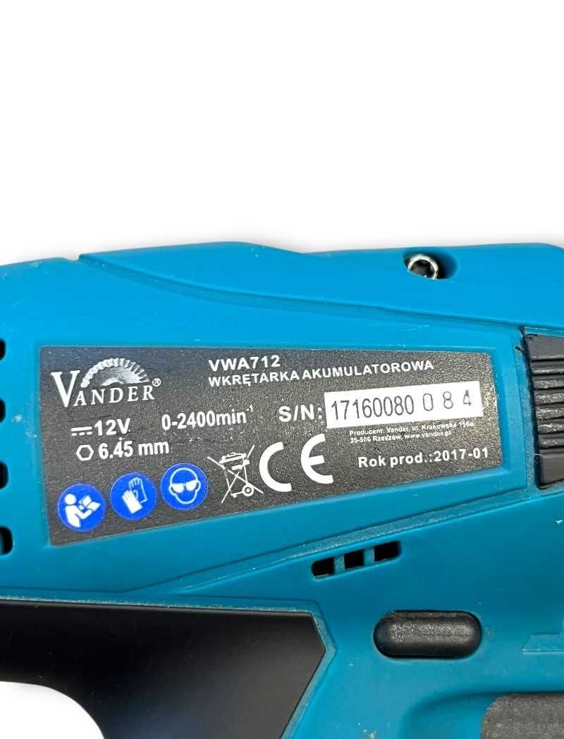 Wkrętarka Vander VWA712 + Latarka LED + 2 akumulatory 2.0 Ah