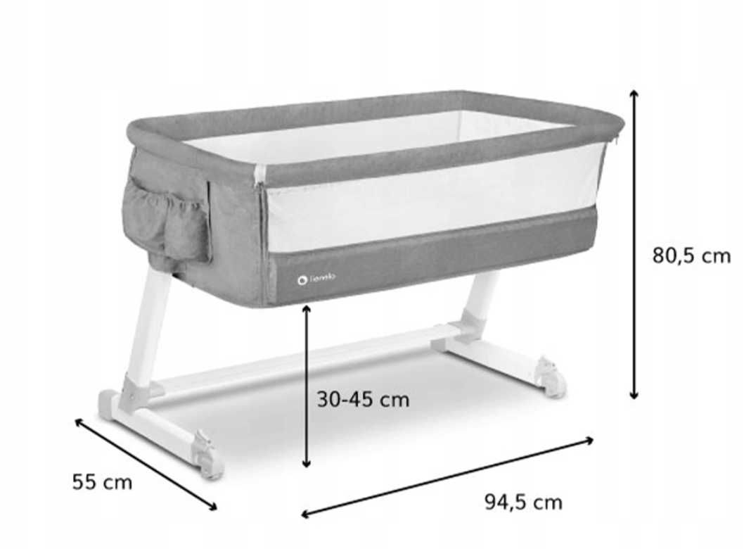 Łóżeczko dostawne 2w1 Lionelo Theo + DODATKI
