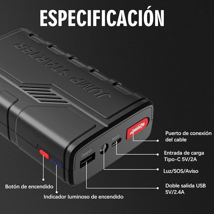 [Novo] Booster / Jump Starter / Arrancador Bateria Carros 12V - 1500A