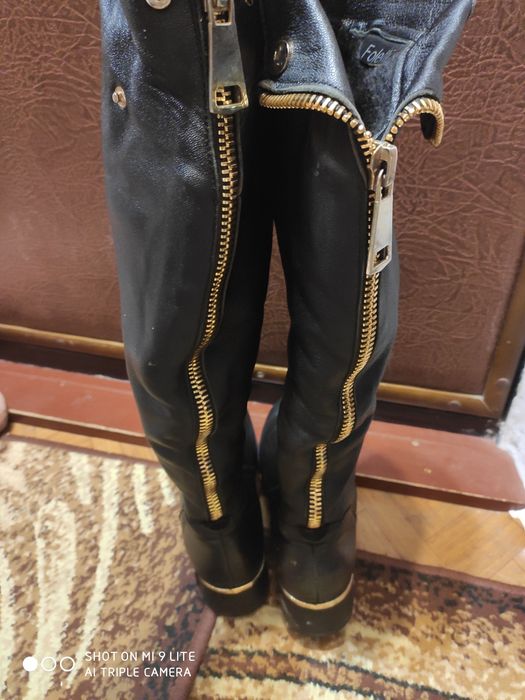 Сапоги кожаные