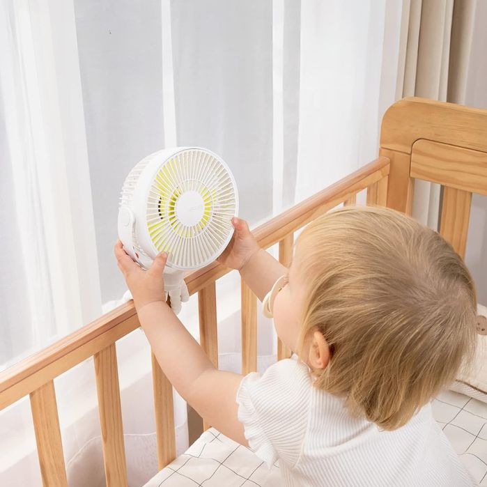 JISULIFE Mini Wentylator z Uchwytem dla dzieci dorosłych 4000mAh 360°