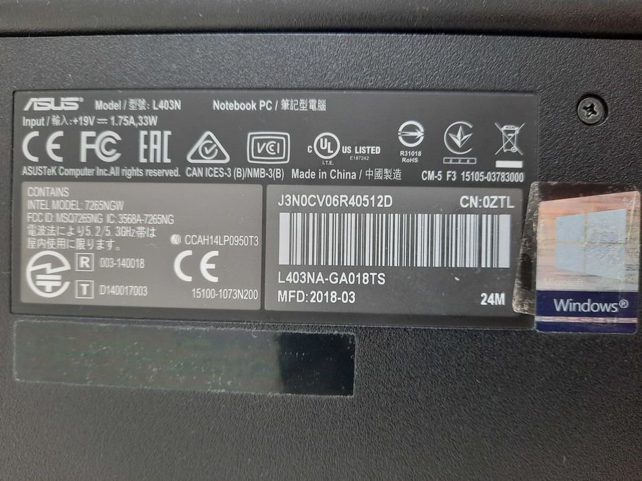 Laptop Asus L403N 14" Intel Celeron N 4GB