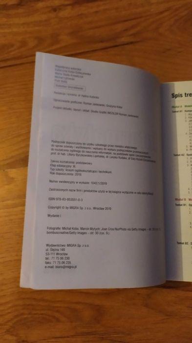 Informatyka podręcznik klasa 1, zakres podstawowy, MiGra