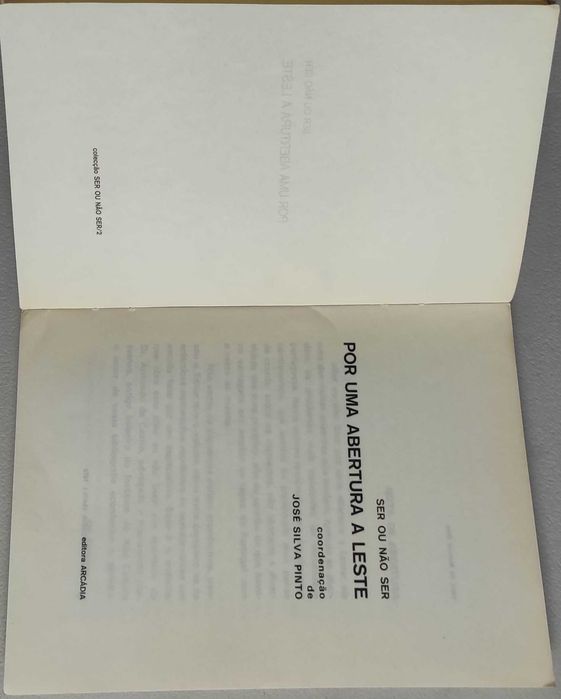 Livro Ref Par 2- Por Uma Abertura a Leste - Coleção Ser ou não Ser