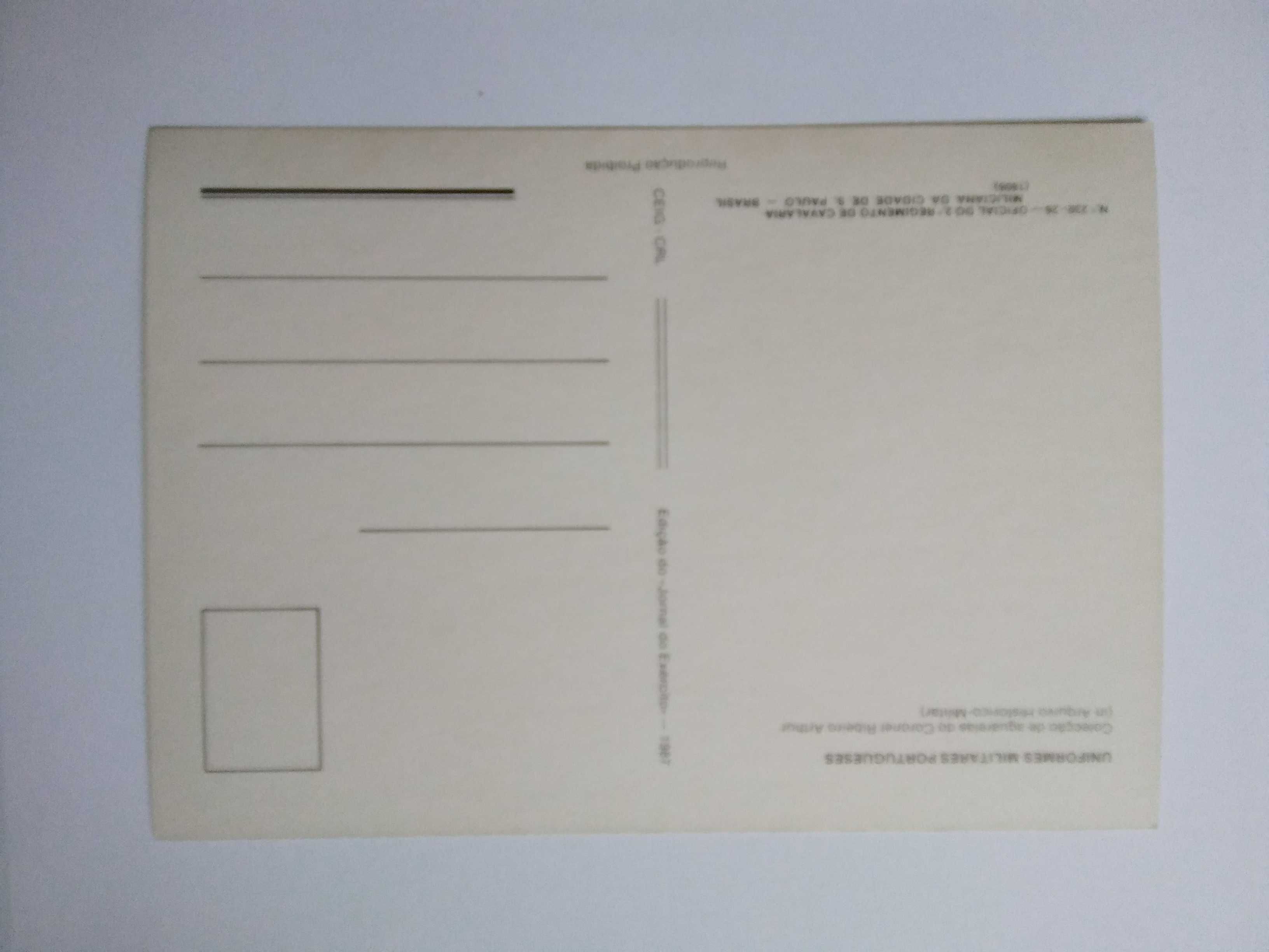 Postal Uniforme Militar Português - Coronel Ribeiro Arthur