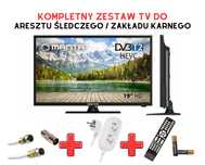 KOMPLET TV 19 DVB T2 zestaw antena pilot AŚ ZK Aresztu Zakładu Karnego