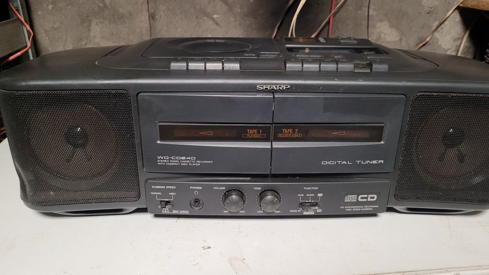 Stary Radiomagnetofon sharp wq-cd24OH