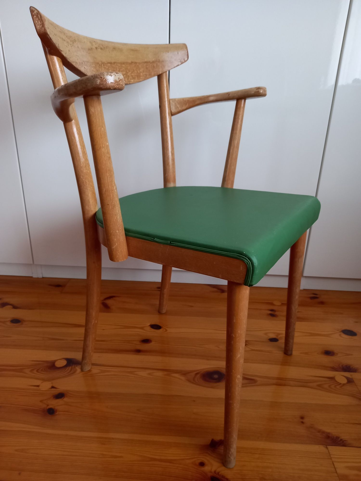 Stare unikatowe krzesło PRL vintage