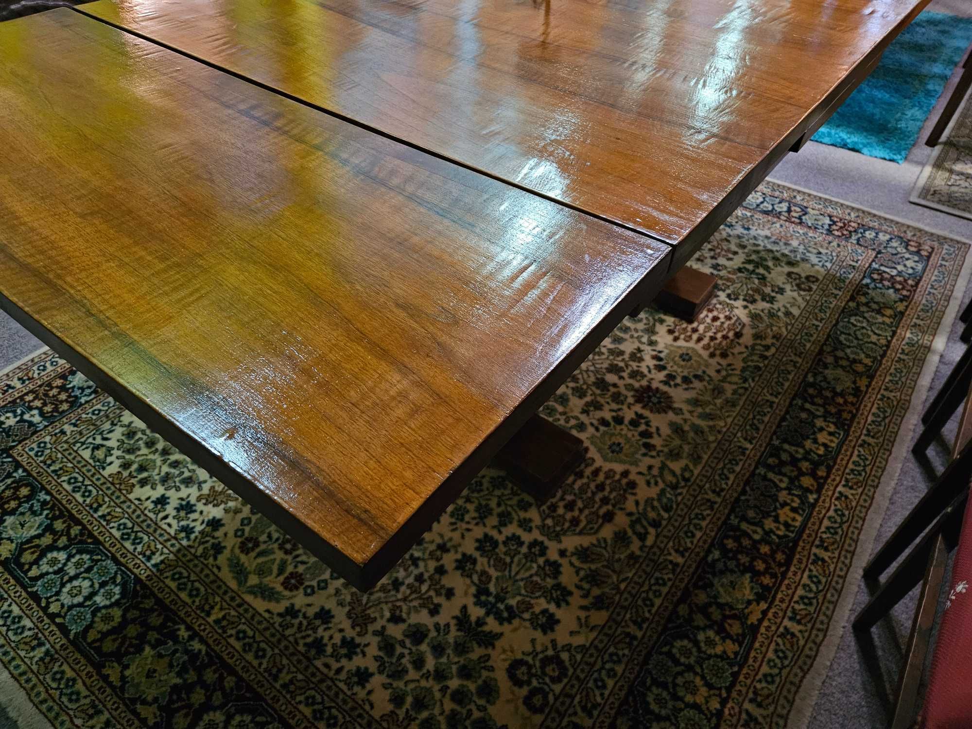 Mesa antiga estilo arte Deco totalmente restaurada - Extensível