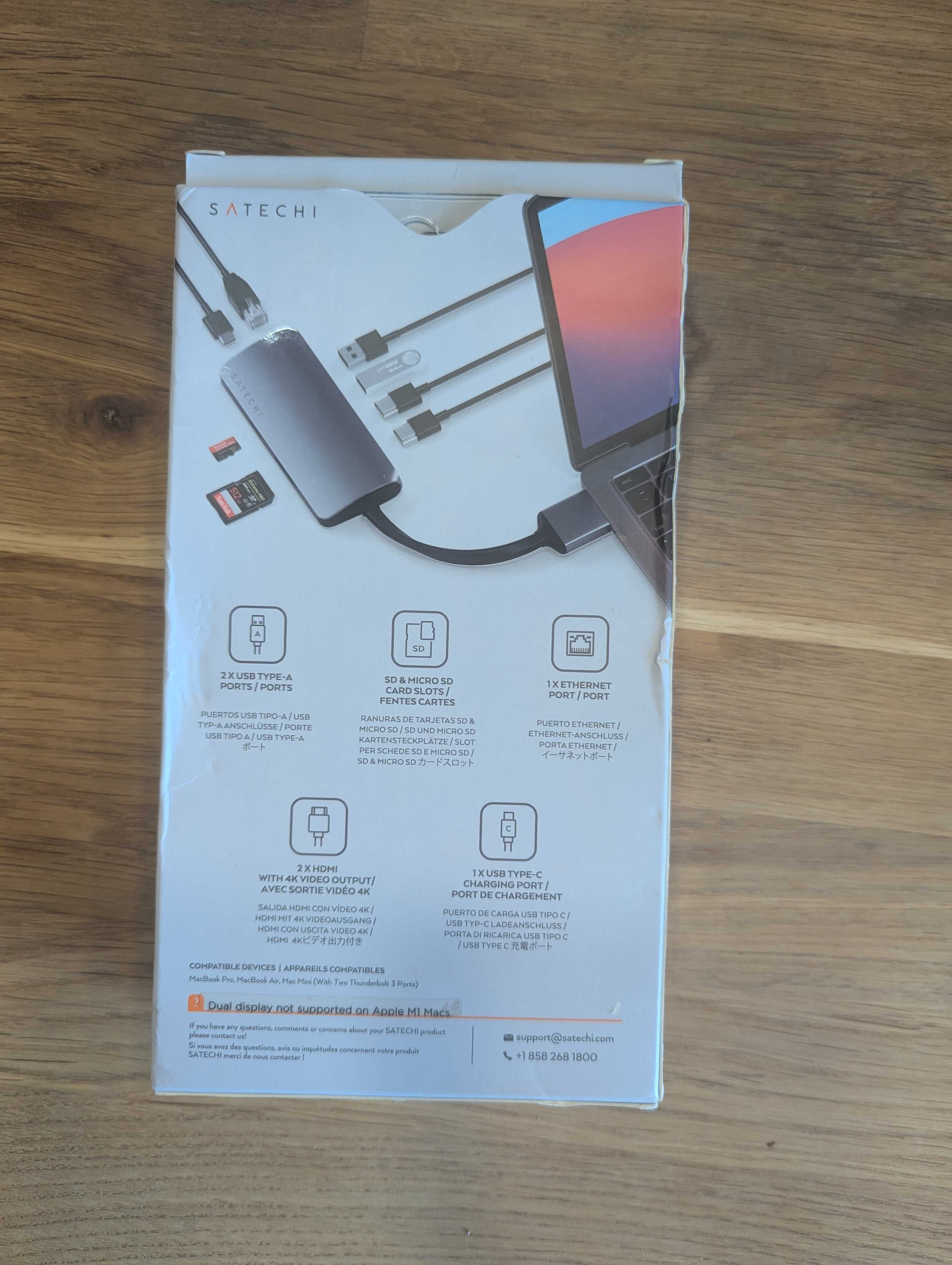 Hub Satechi Dual Multimedia Adapter do MacBooka (2xHDMI, USB-C)