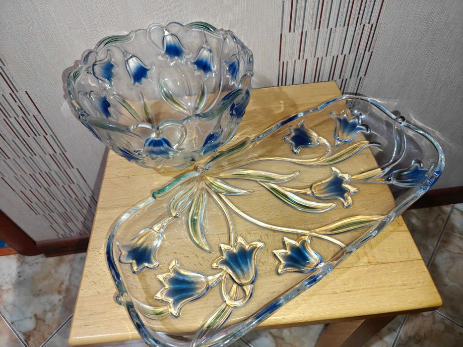 Элитный синий хрустальный набор с 60% скидкой!