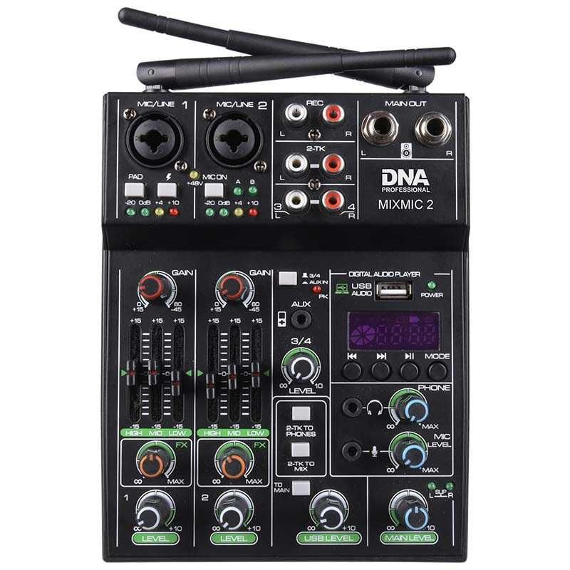 DNA MIXMIC 2 mikser audio USB Bluetooth + 2x mikrofon bezprzewodowy