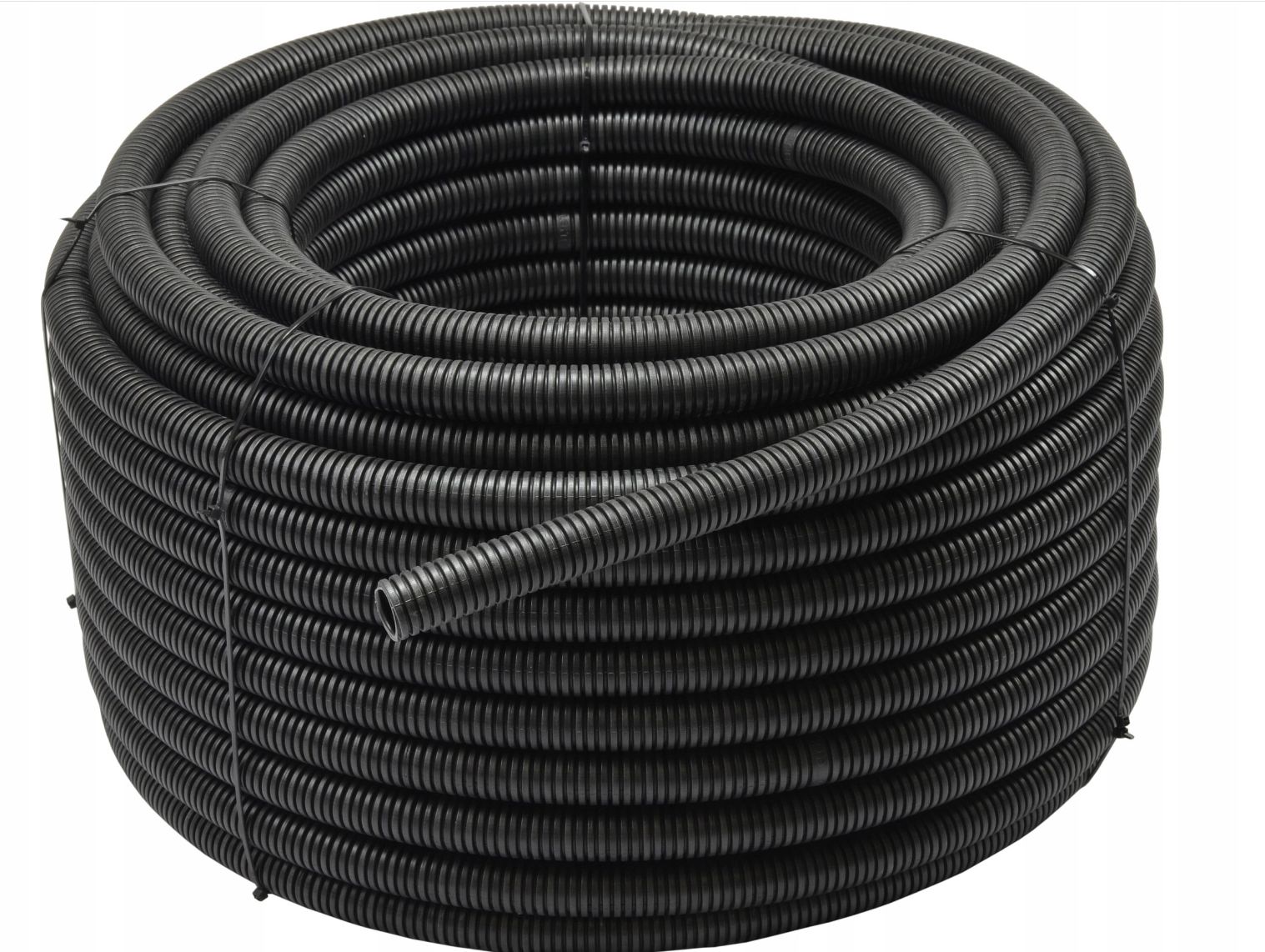 Karbowany peszel ziemny Arot 50mm - czarny - dowolne wymiary