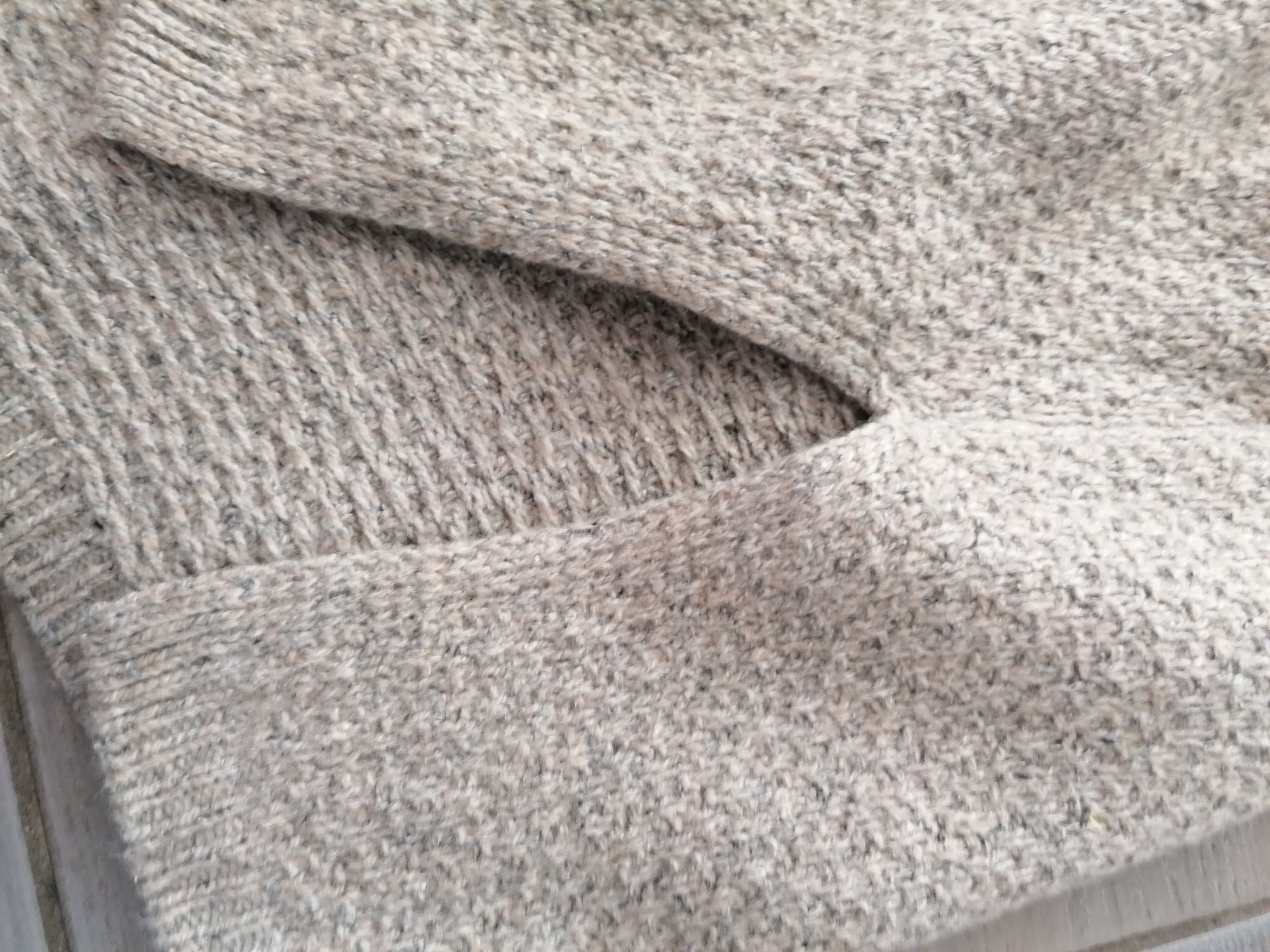 Sweter, blezer narzutka Massimo Dutti wełna z jedwabiem