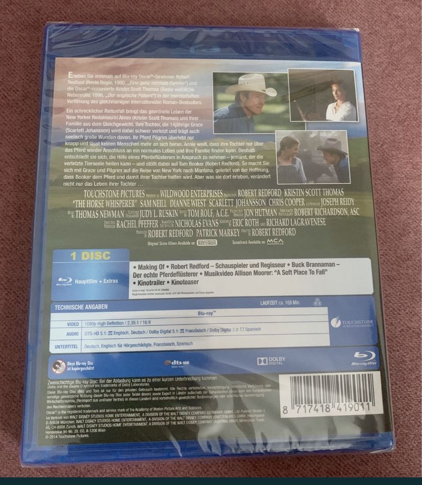 Nowy film The Horse Whisperer (Zaklinacz koni) płyta Blu-ray