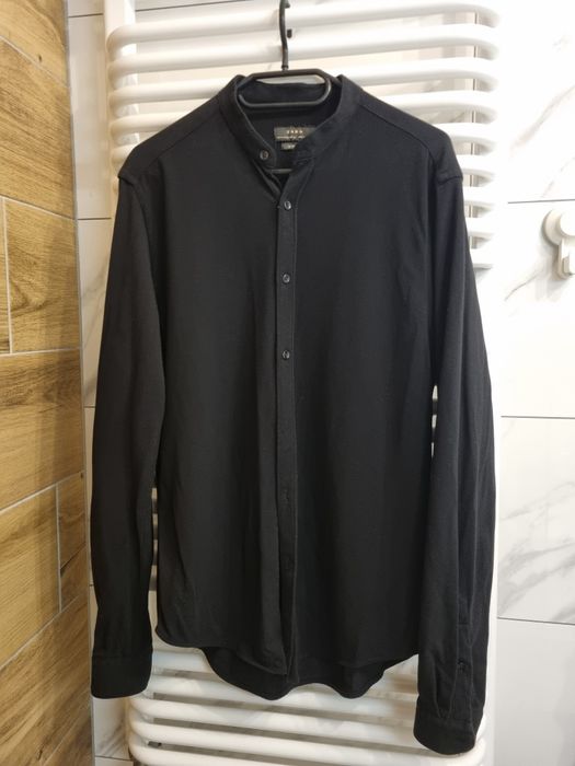 koszula męska zara M slim fit czarna ze stójką