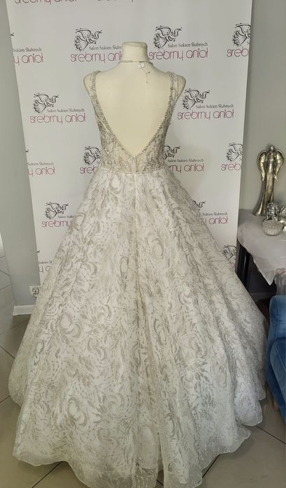 Suknia ślubna Anny Sposa brokatowa HEFI