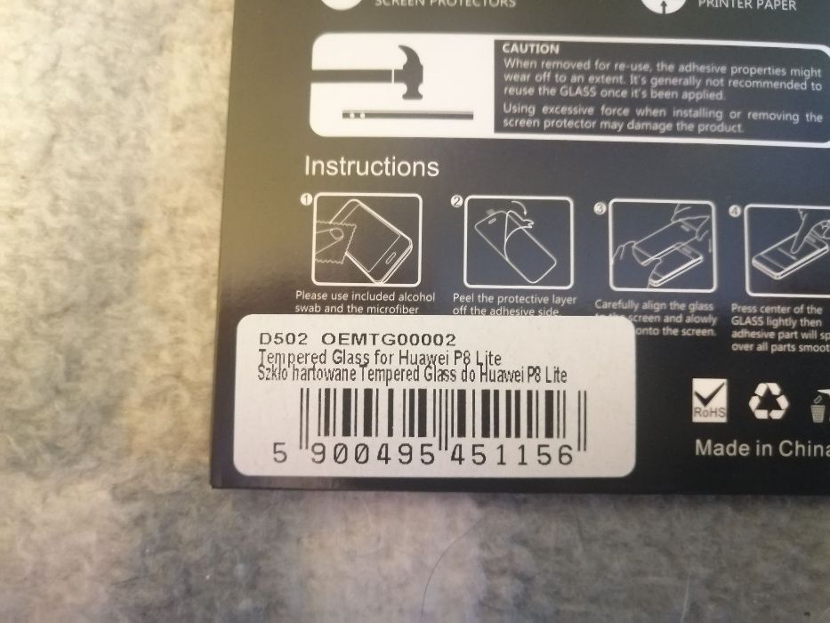 Szkło hartowane i case HUAWEI P8 LITE 3 szkła i 3 etui -aktualne