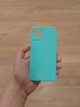 Capa azul claro de iphone 12