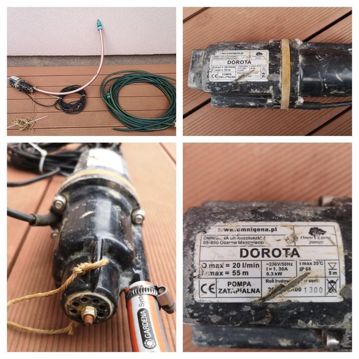 Pompa zatapialna głębinowa DOROTA do studni 300W IP68