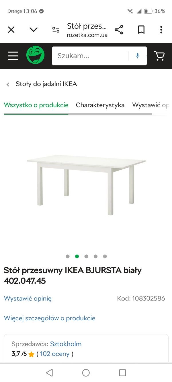 Stół ikea duży rozkladany