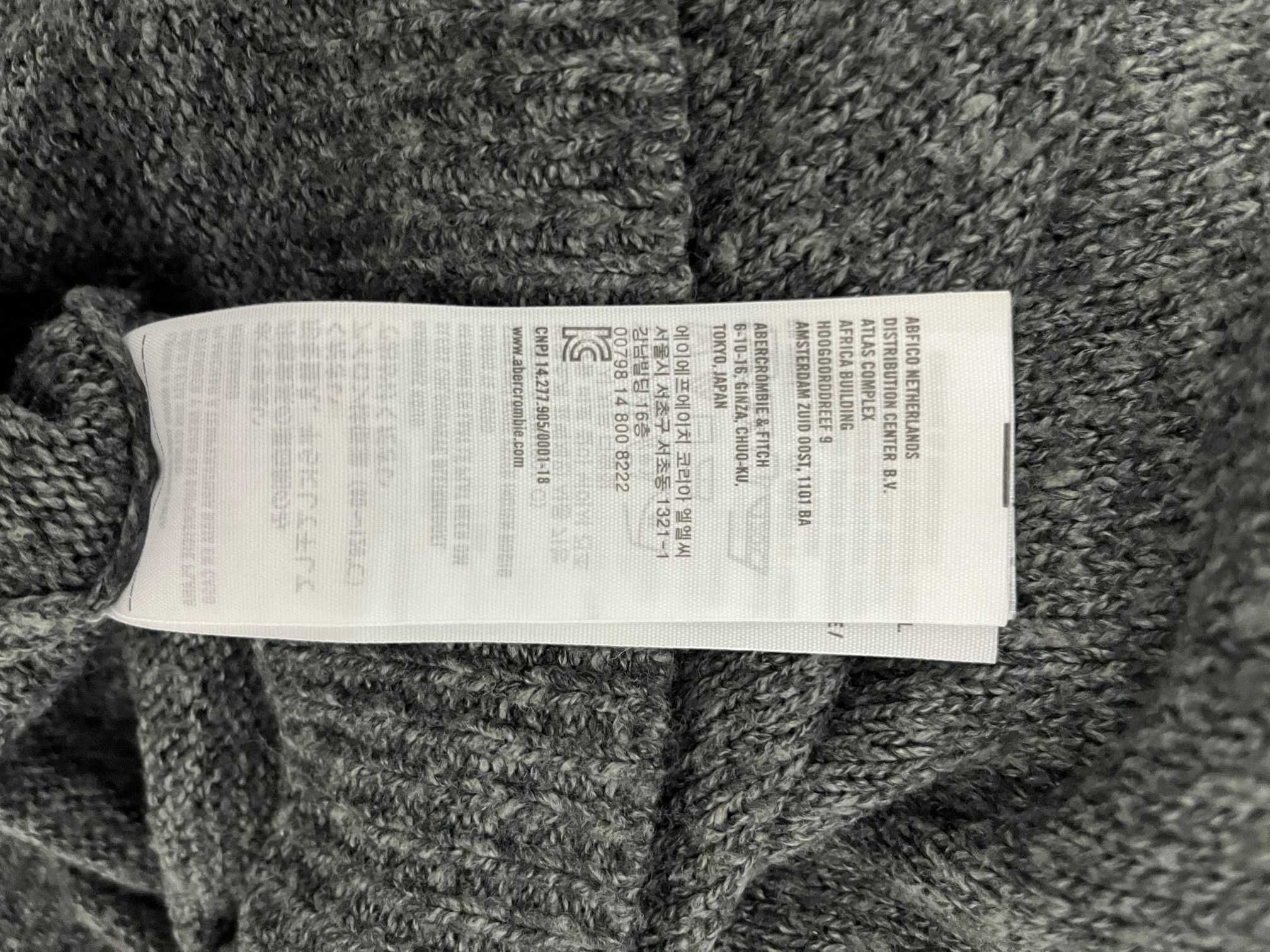 Sweter damski Abercrombie & Fitch kolor szary rozmiar S