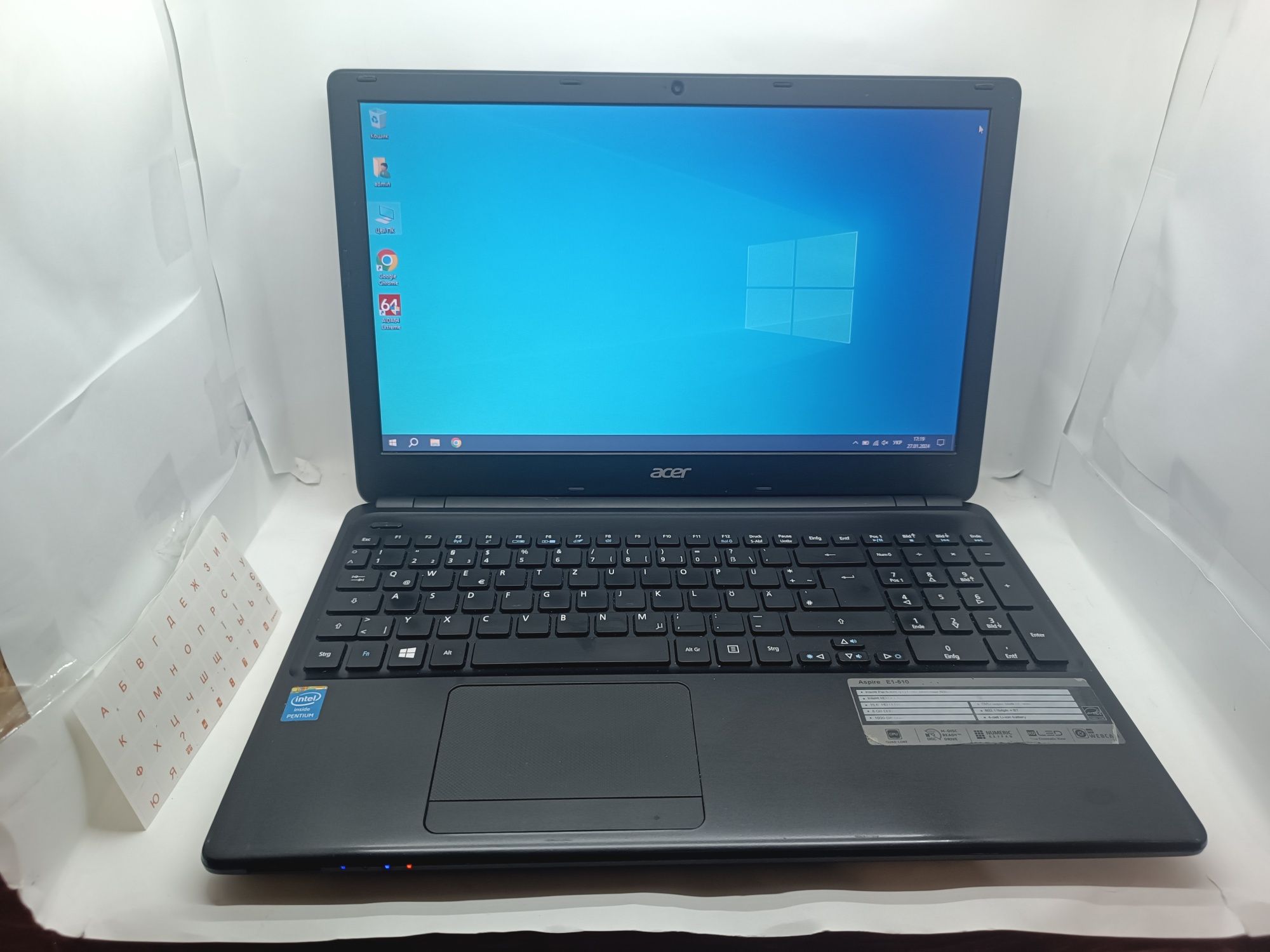 Ноутбук ACER Aspire E1-510 intel N3520 4 ядра, RAM 8gb, SSD 128gb