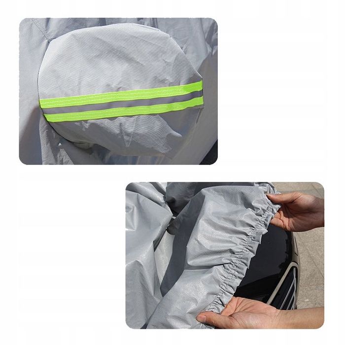 Mocny Duży Pokrowiec Wodoodporny Plandeka Na Samochód Sedan Zestaw Xl