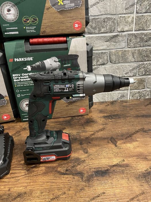 Акумуляторний шуруповерт для гіпсокартону, Parkside Німеччина