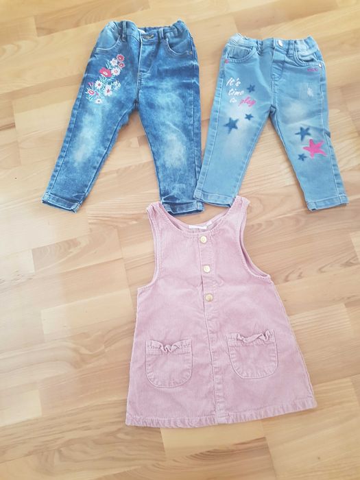 Dżinsy 3 szt rozm. 92