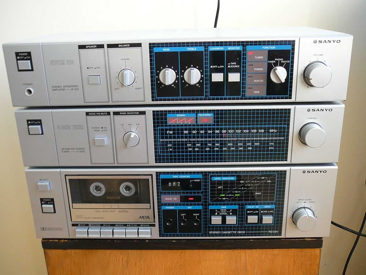 Wzmacniacz stereo SANYO JA-220 JA-224 V-1700 2x20W + gratis