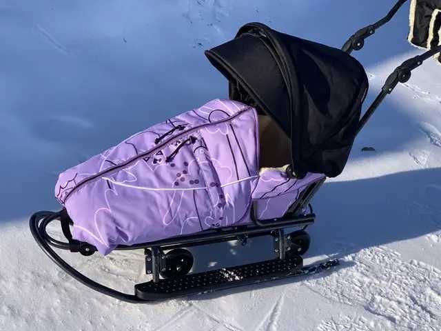 Сани  с колесами 1 VIP Prampol Rasper Delux 7 в 1 (Польша)!