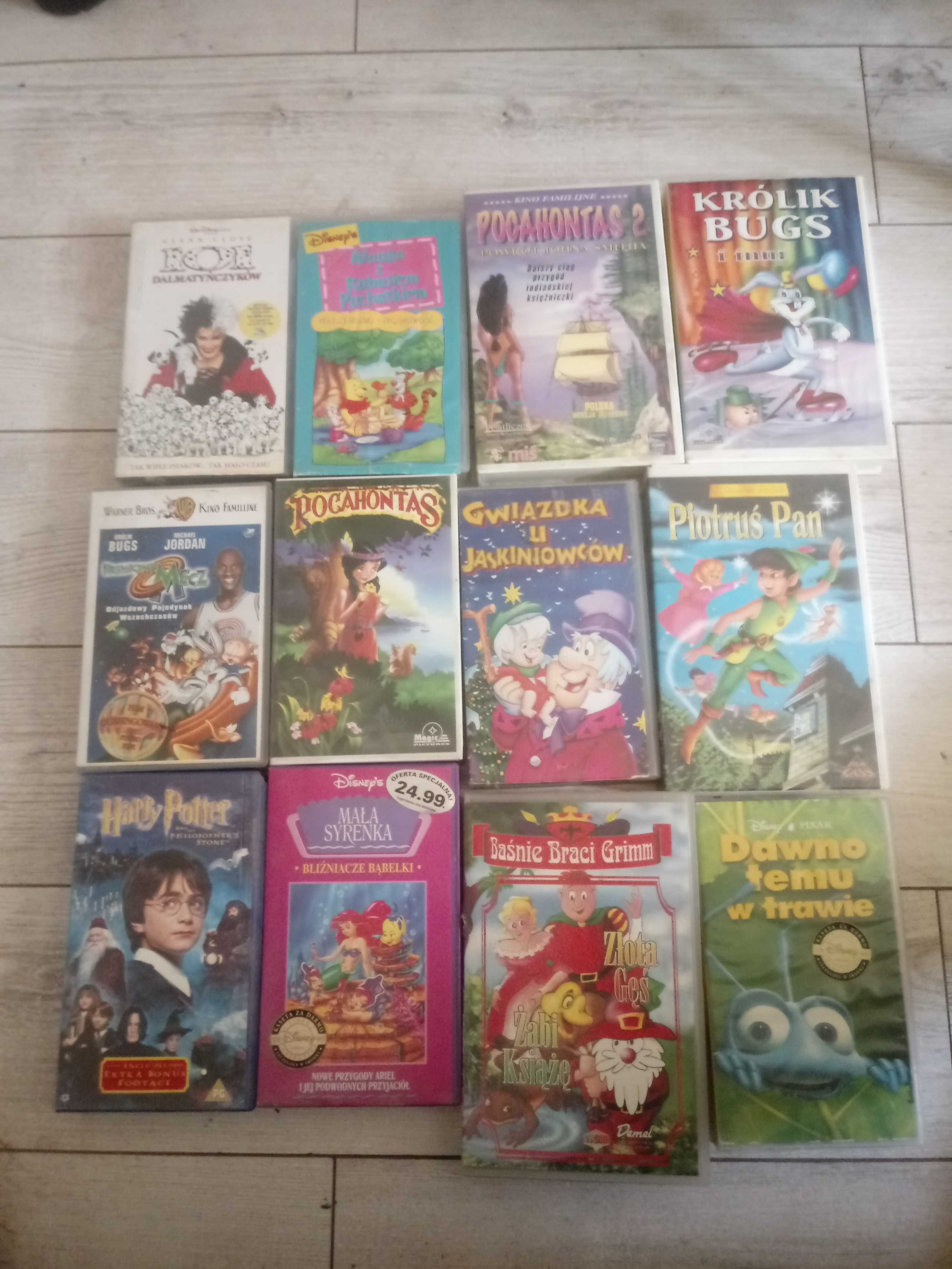 Stare bajki na VHS - 13 sztuk + gratis