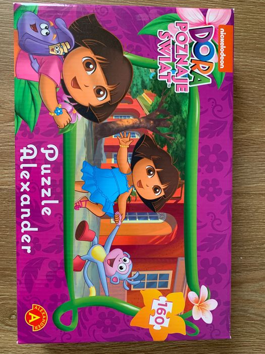 Puzzle Dora poznaje świat 160 elementów.