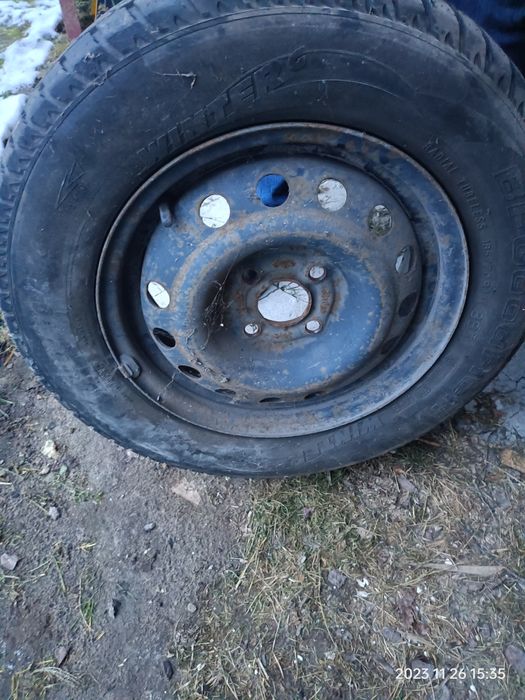 Sprzedam opony zimowe 185/70/R14 z felgami 4x100