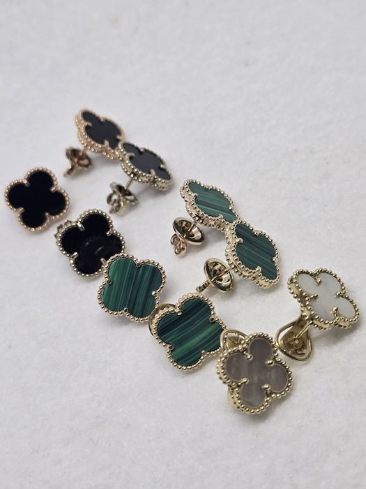 Золотые сережки Van Cleef