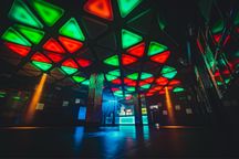 Oświetlenie dyskotekowe, klubowe, pub, bar - panel rgb - trójkąt
