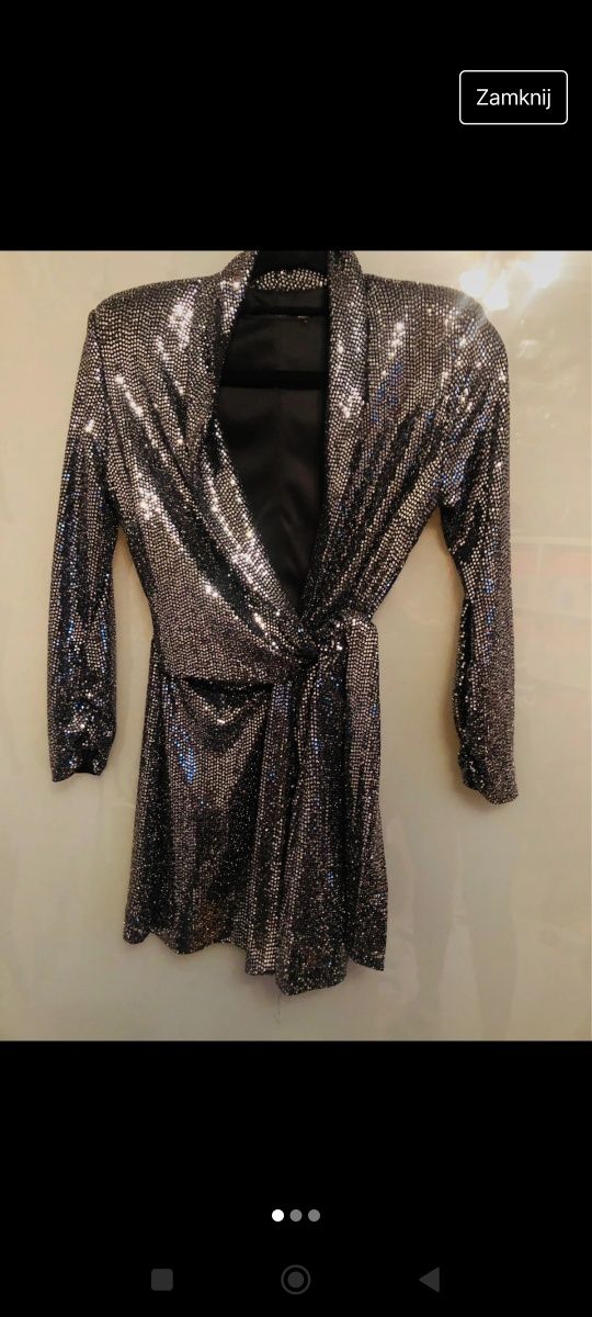 Kombinezon wieczorowy Zara cekiny m/l