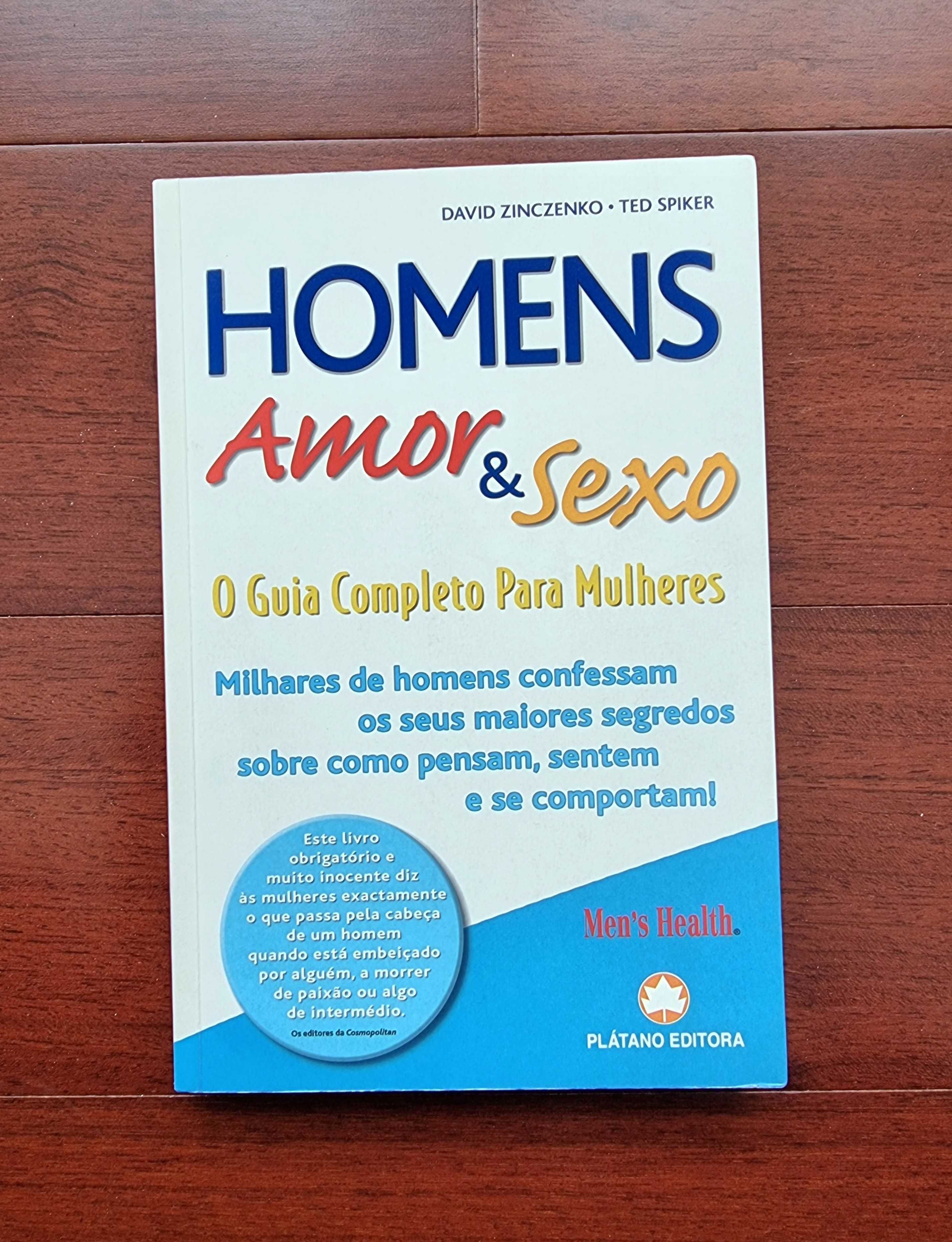 Livro "Homens Amor & Sexo" de David Zinczenko e Ted Spiker