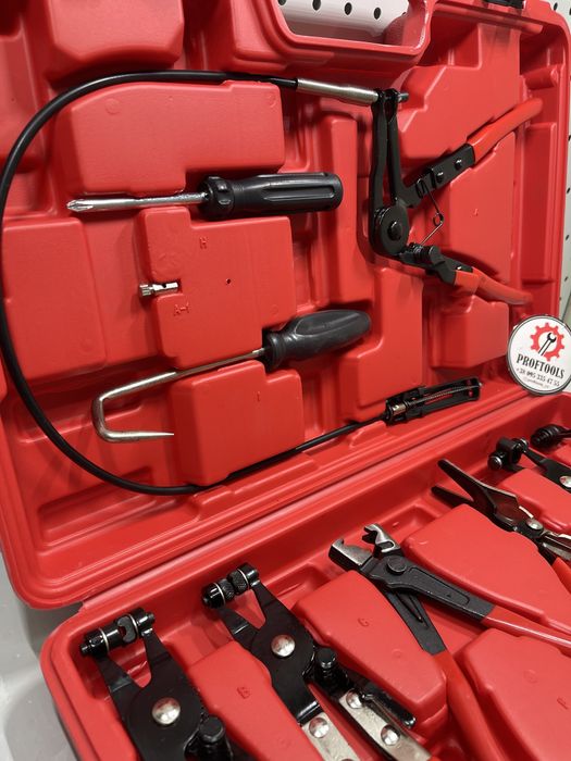 Набор клещей для снятия хомутов, 9 предметов