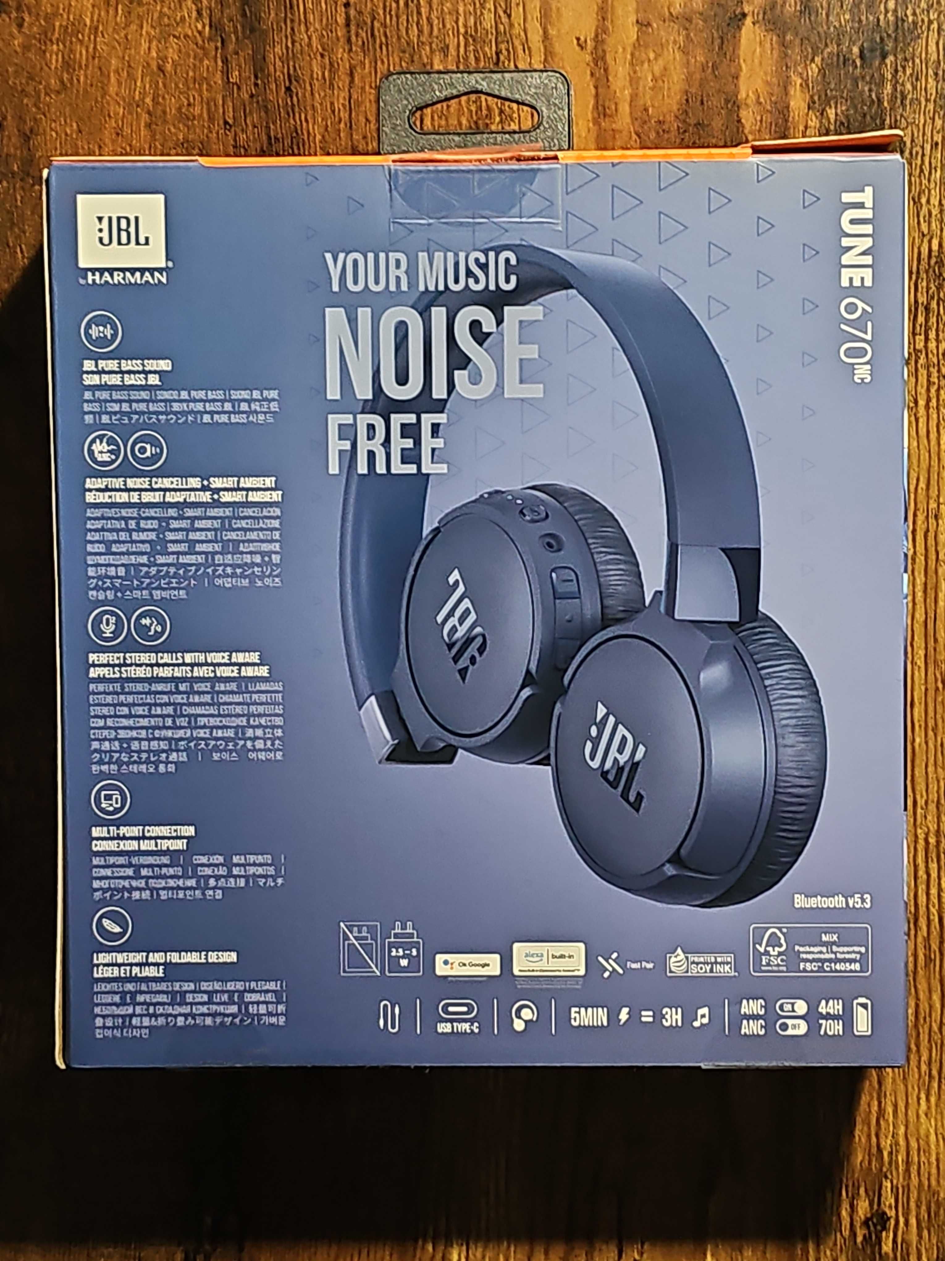 JBL Tune 670NC Niebieskie
Słuchawki Nauszne, Bezprzewodowe