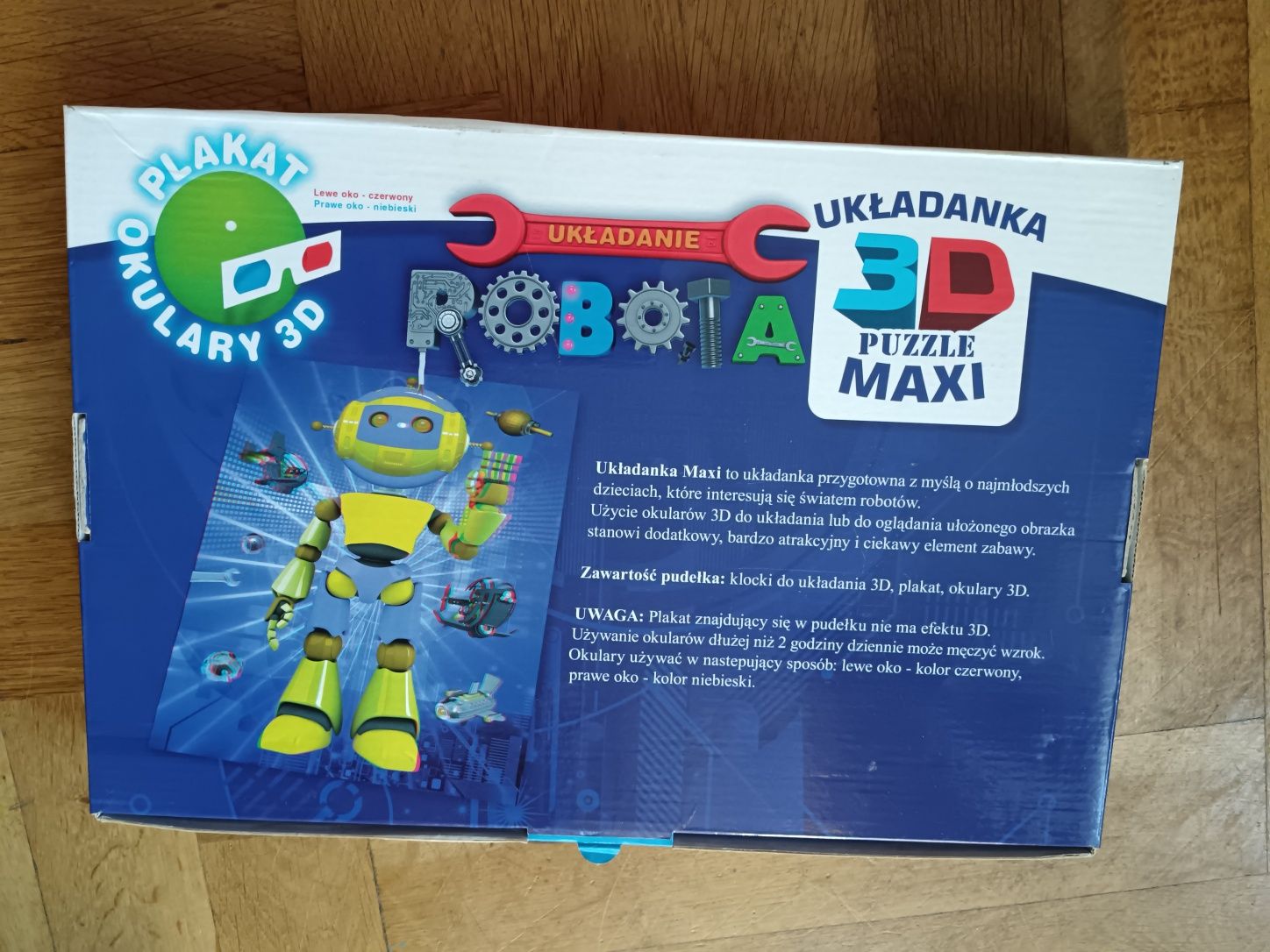 Robot +okulary 3D puzzle Maxi