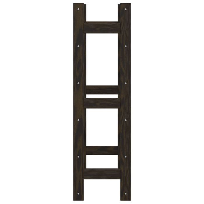 vidaXL Stojak na 30 butelek wina, czarny, lite drewno sosnowe