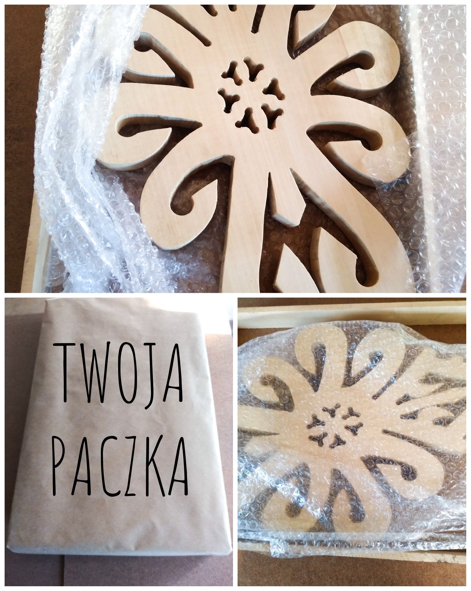 Ręcznie Wycinana Parzenica Góralska z Drewna – Gruba deska 2,5x60x36cm
